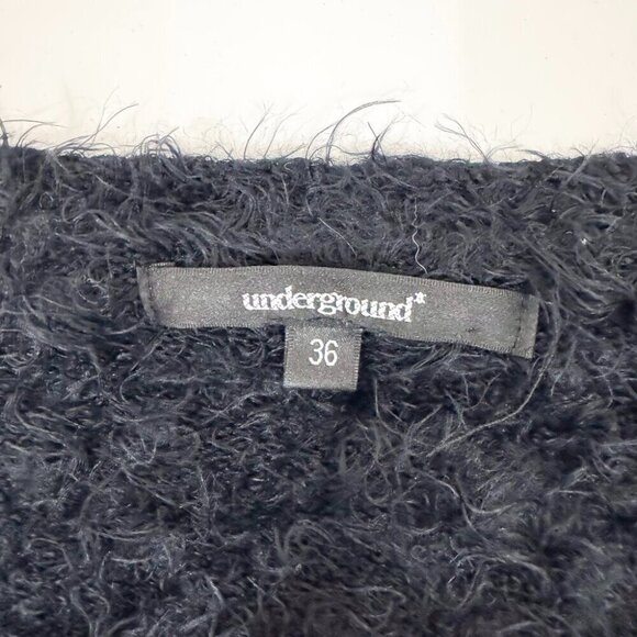 UNDERGROUND BRAND FURRY BLACK COLOR CARDIGAN - Picture 7 of 7